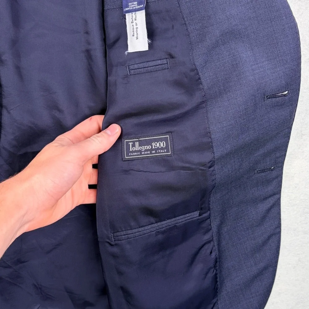 J.Crew Ludlow Sport Coat 42R Charcoal Gray Blue Tollegno Italian Wool Blazer